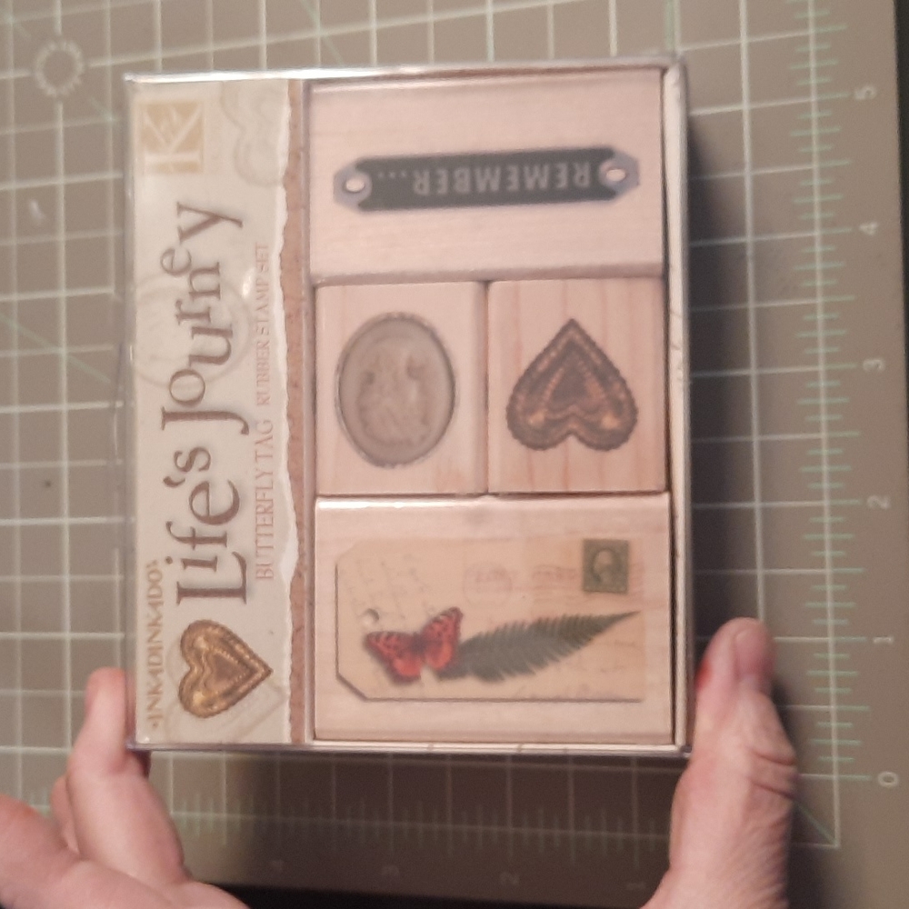 New! Life's Journey Butterfly Tag  Rubber Stamp set